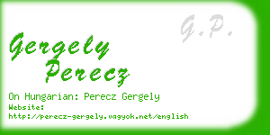 gergely perecz business card